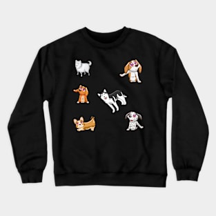 Dog stickers pack-9 Crewneck Sweatshirt